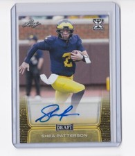 2020 Leaf Draft Autographs Gold #BASP1 Shea Patterson RC Auto Michigan Chiefs