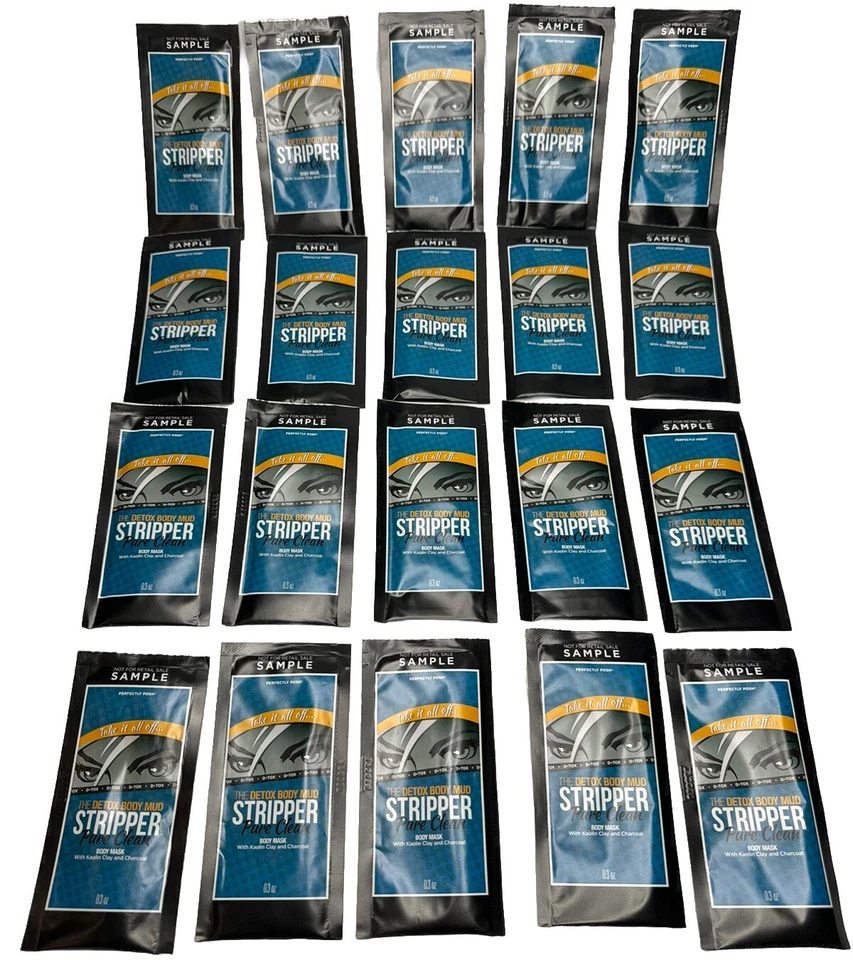 Perfectly Posh STRIPPER Pure Clean Detox Body Mud Samples .3oz NEW Lot 20 - Image 3 of 4