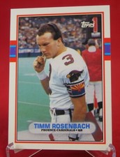 Timm Rosenbach Topps 1989 Football Card #125T