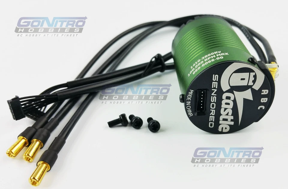 Castle Creations 1410 1Y 4 polos 3800Kv con eje de 5 mm sensor motor sin escobillas Foto 3 de 4