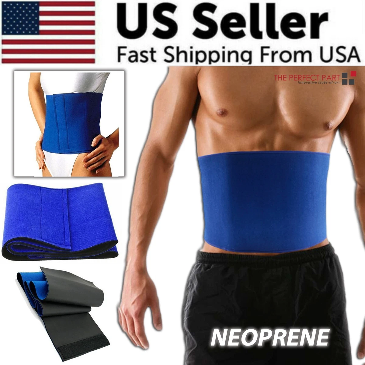 Waist Trimmer Belt Sweat Band Wrap Ab Stomach Weight Loss Fat Burner  Slimming