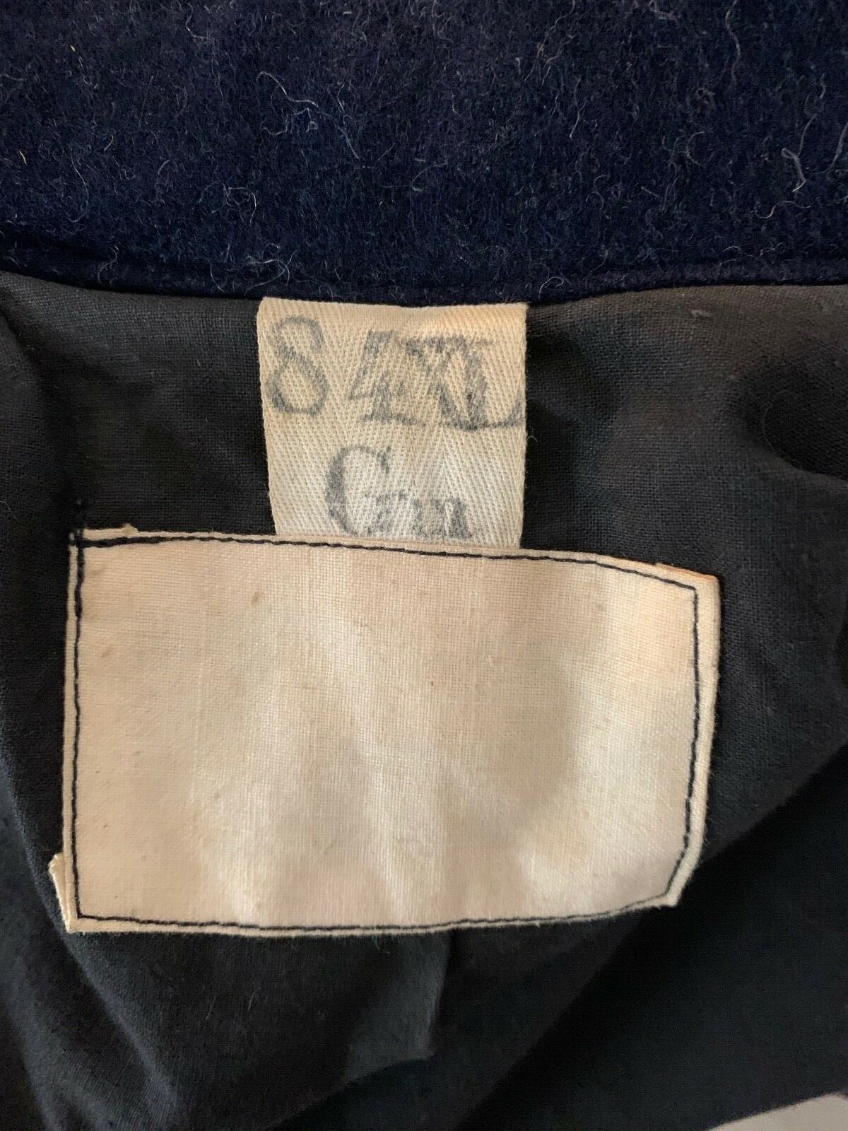 Royal French Navy Peacoat, authentic. Made by Casablanca, Marocco in the 1940's image 3