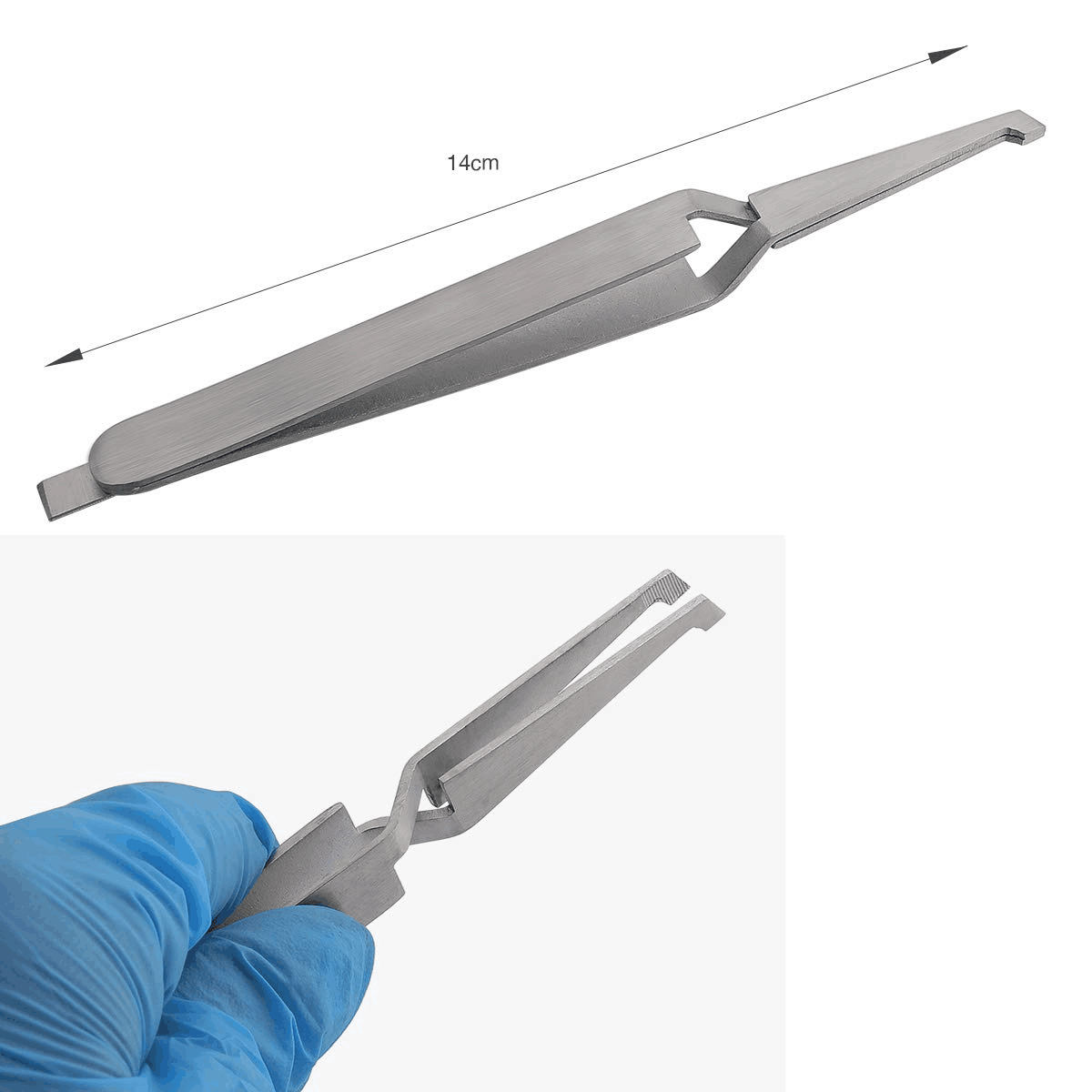 Set 2 Pinzette Leva Lische, Fackelmann, per Pesce, in Acciaio Inox