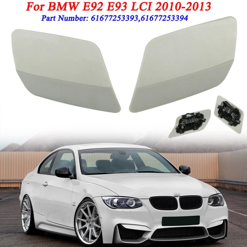 2x Front Bumper Headlight Washer Nozzle Cover Cap For BMW E92 E93 LCI 328i 335i