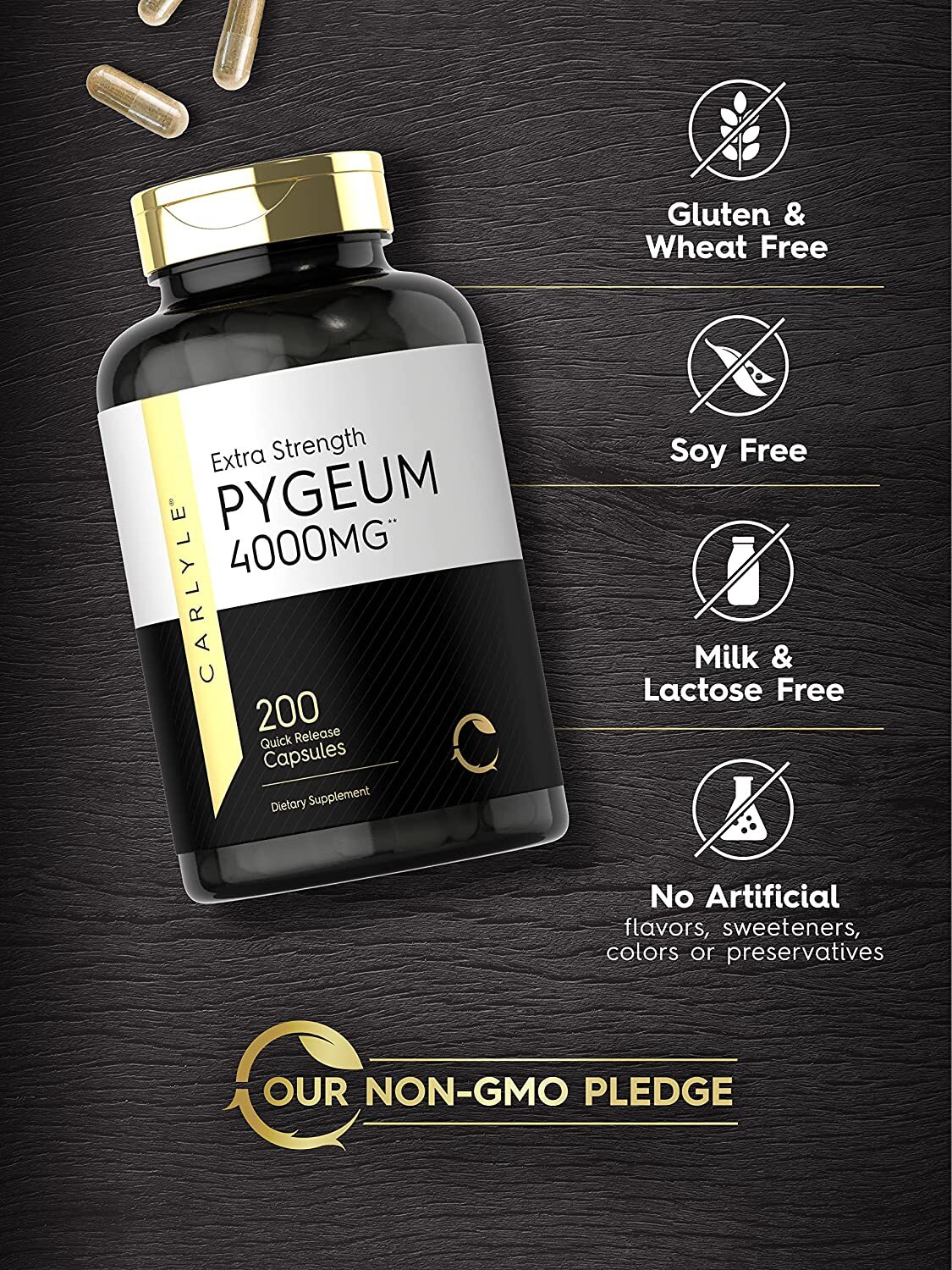 Pygeum Africanum Bark 4000 mg | 200 Capsules | High Potency Extract ...