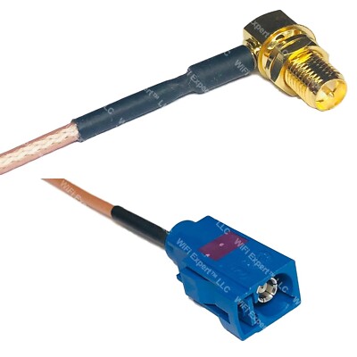 RG316 RP-SMA FEMALE ANGLE to Fakra C Female RF Cable Rapid-SHIP LOT