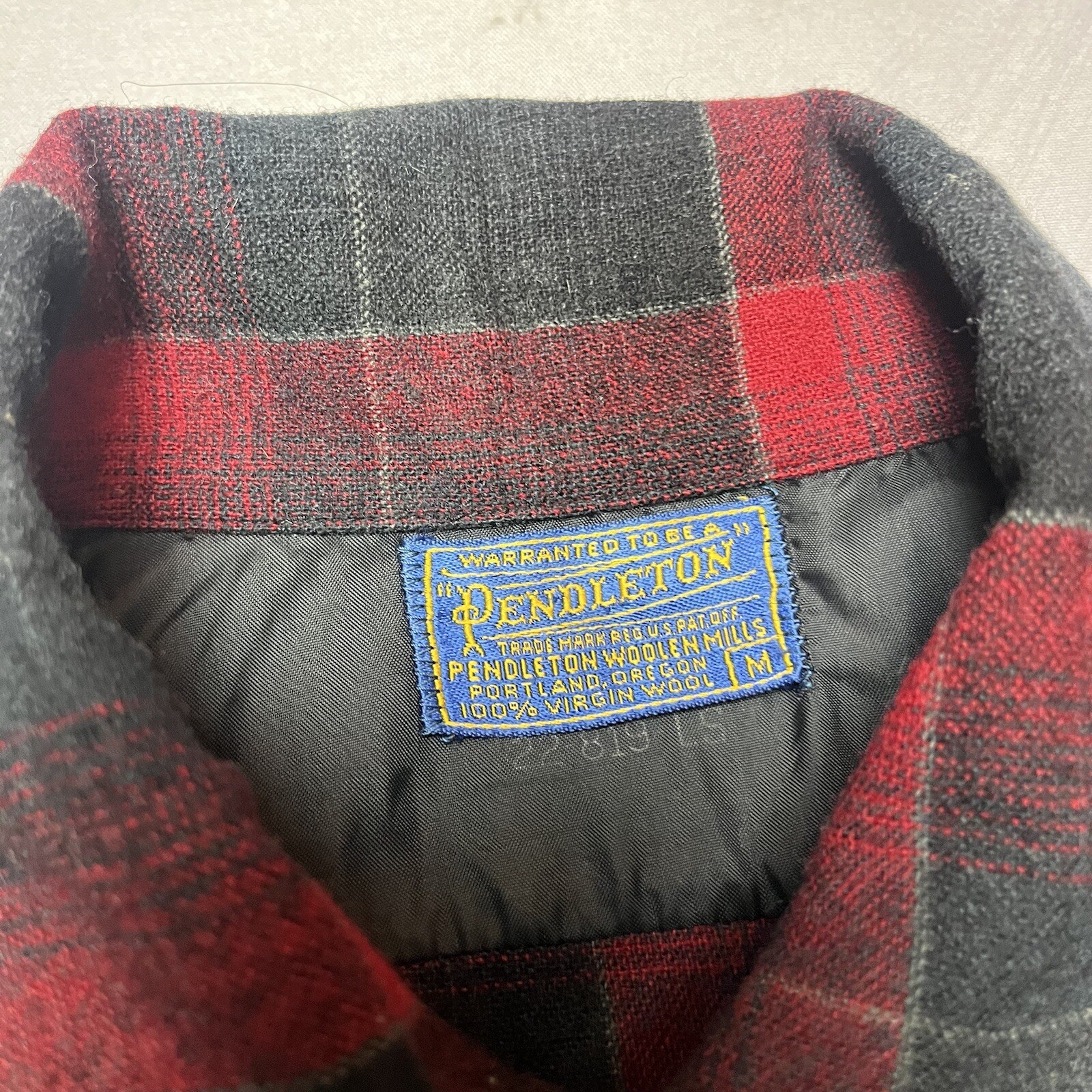 Vintage 60s Pendleton Loop Collar Shadow Plaid Wo… - image 2