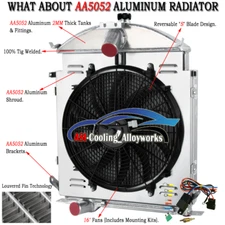 For 1928 1929 Ford Model A Heavy Duty 3.3L L4 MT 3-Row Radiator Shroud Fan Relay