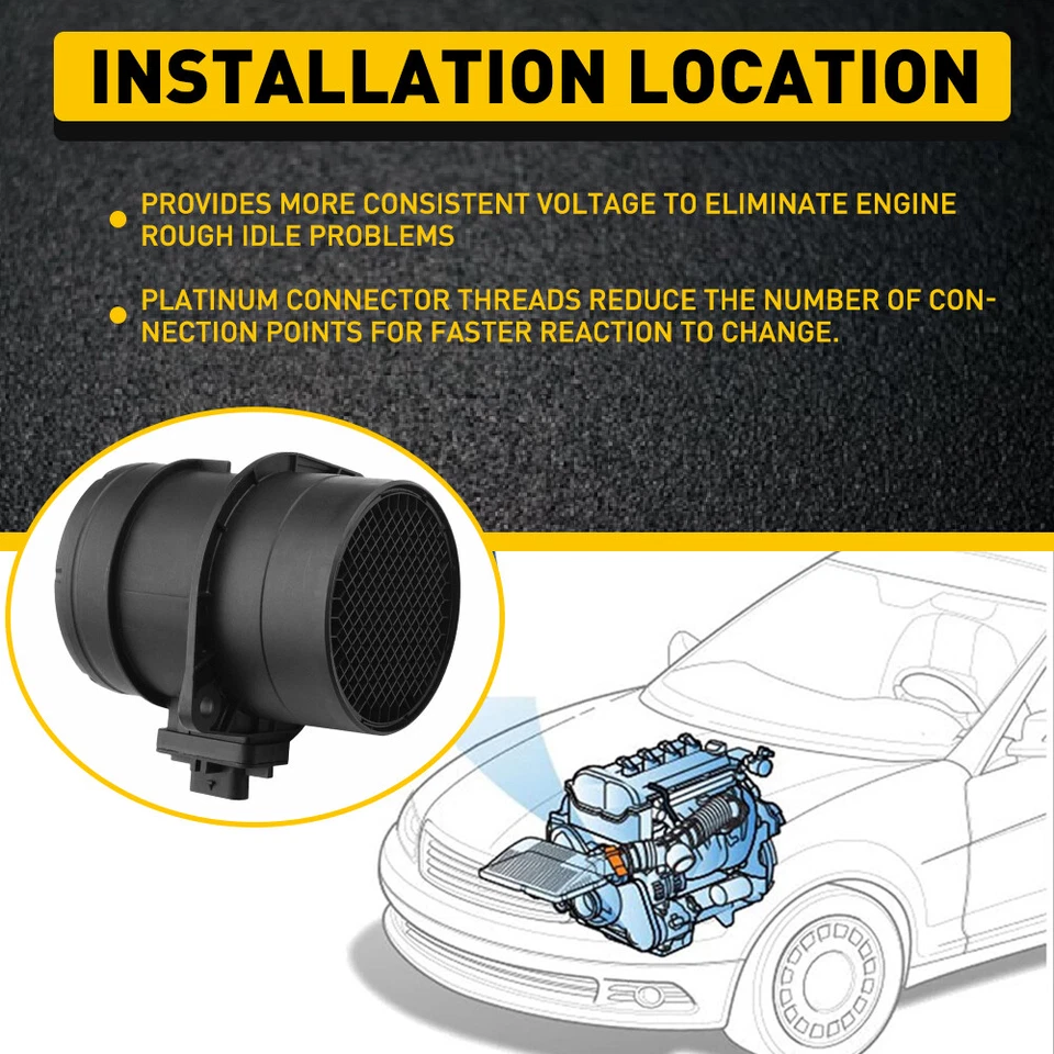 Mass Air Flow Meter Sensor 0281002956 For AUDI VW SKODA SEAT 2.0 TDi 03L906461A - Image 3 of 4