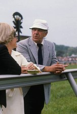 Actor Jack Klugman Talks To Fellow Racing Enthusiasts1980 Horse Racing Photo