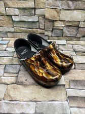 Dansko Gold And Brown Tap Shoes Size 36 Croc Skin Style Tap Shoes Good Tread