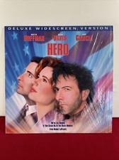 Vintage HERO Laserdisc Deluxe Movie Dustin Hoffman, Geena Davis, Andy Garcia