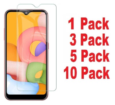 Lot of Tempered Glass Screen Protector Clear Bubble Free For Samsung Galaxy A01