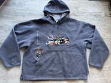 Vintage 1999 Warner Brothers Looney Tunes Embroidered Hoodie Men's Unisex M Gray