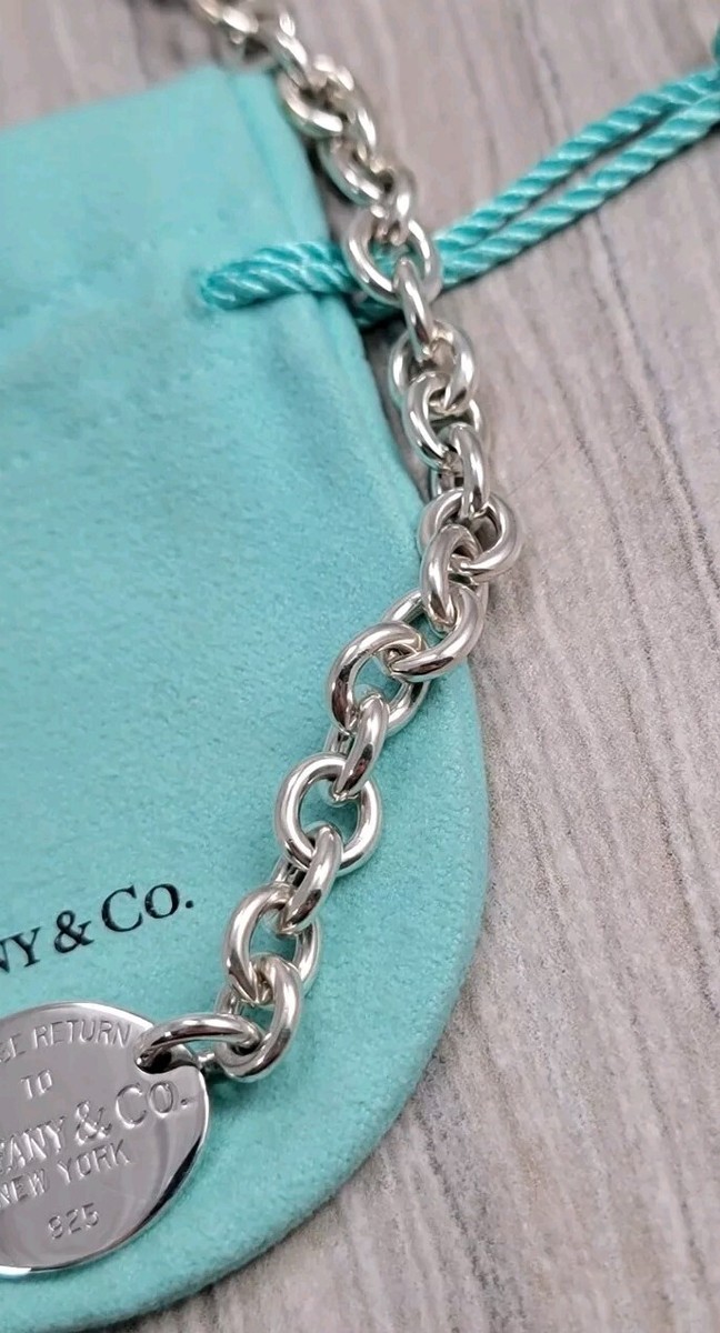 Tiffany & Co Sterling Silver Return to Tiffany Oval Tag Link Tiffany & Co Sterling Silver Return to Tiffany Oval Tag Link