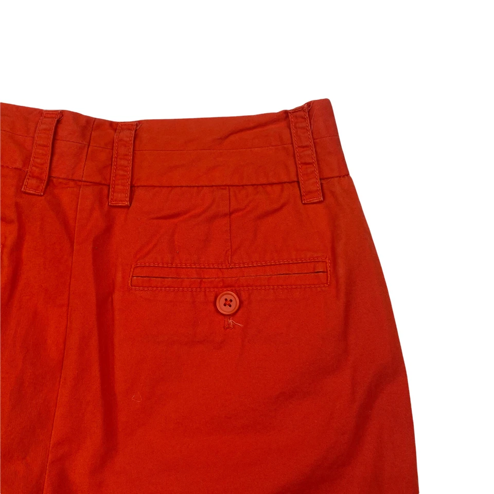J. Pantalones cortos chinos Crew 3" para mujer talla 6 naranja tiro medio sarga Foto 3 de 4