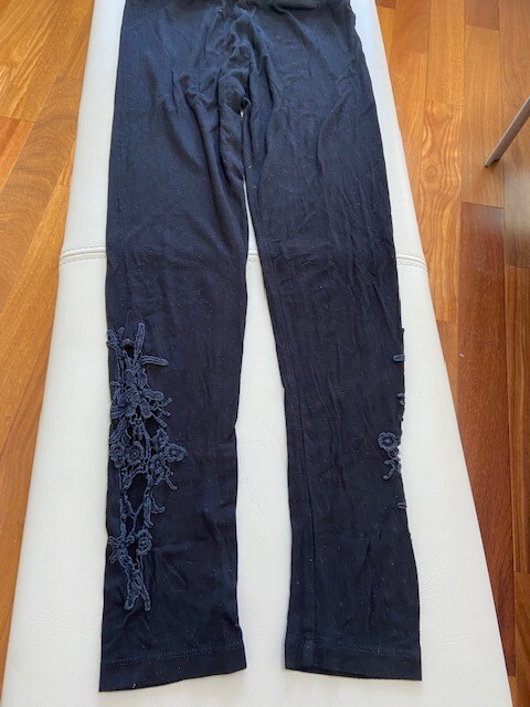 girl black leggings pants Size L spring summer evening school 9 - 11 years