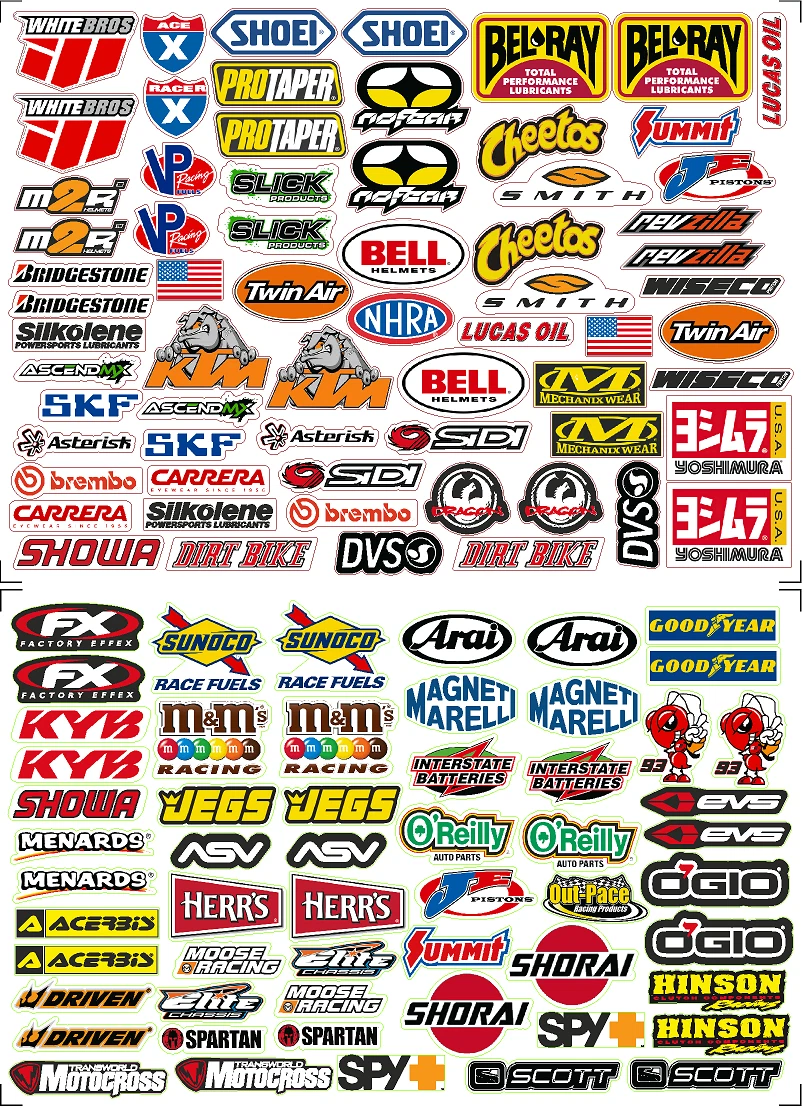 110 Racing Decals Stickers Drag Race Nascar High Quality Vinyl
