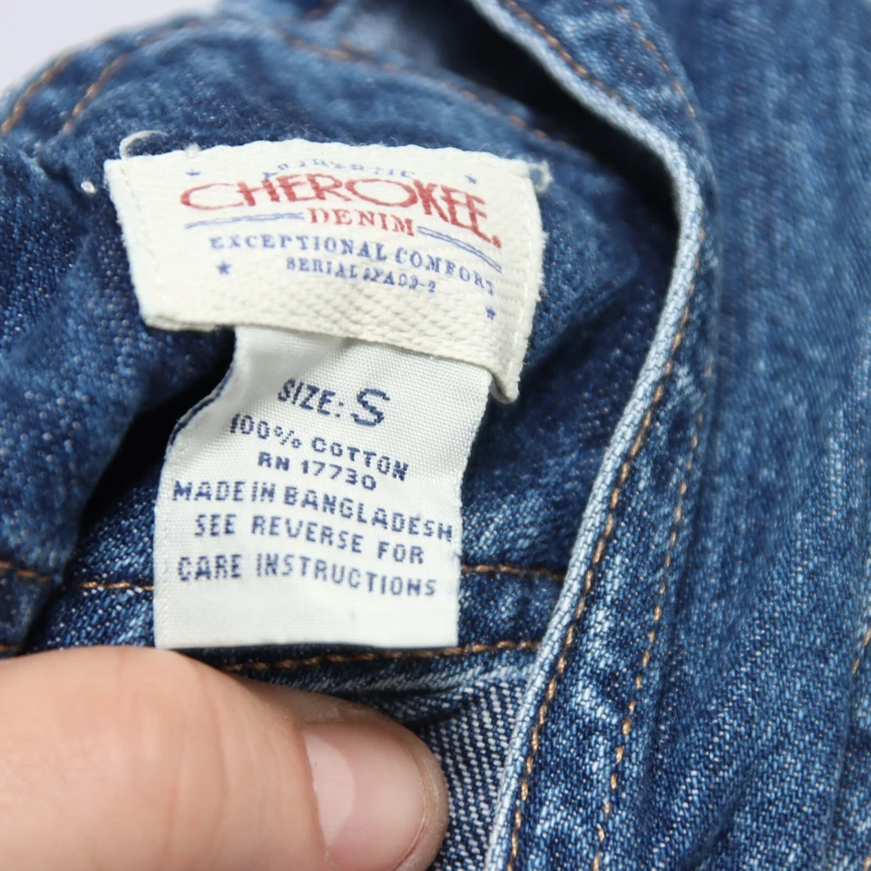 Salopette Cherokee (Cod.S1354)Tg.S Usato uomo vita alta custom denim - Imagen 3 de 4