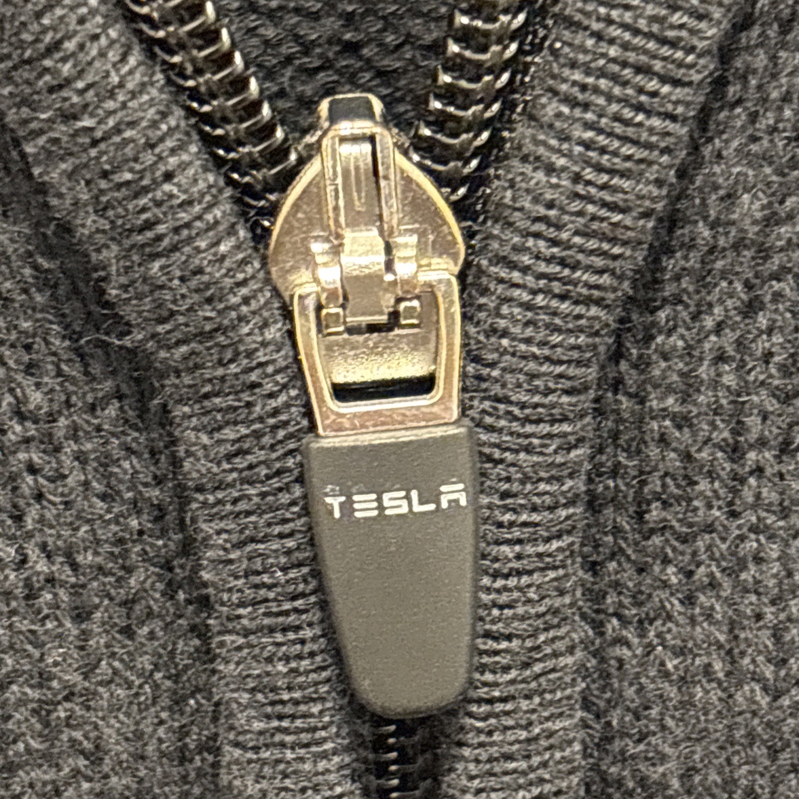 Tesla Motors Quarter Zip Sweater Mens Black Rare Size 4X-XXXXL image 3
