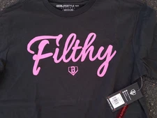 NWT Black & Pink Filthy T Shirt Baseball Lifestyle 101 Adult Medium