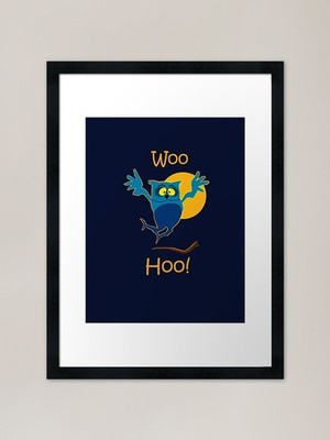 Woo Hoo! Gerahmter Kunstdruck gerahmtes Wandbild Poster Leinwanddruck Bild