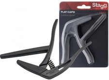 Capotasto  in metallo chitarra acustica/elettrica Stagg SCPX CU BK colore Nero