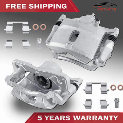 Pair Front Brake Calipers w/Brackets for Honda Civic Insight Acura EL 1.8L