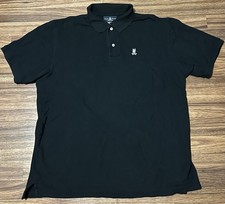 Psycho Bunny Black Short Sleeve Polo Shirt Pima Cotton, Size 9