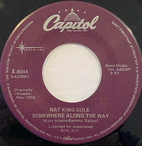 Nat King Cole - Unvergesslich / Irgendwo auf dem Weg - Capitol Records X-6044 - Bild 3 von 5