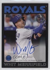 2021 Topps 1986 Baseball Black 126/199 Whit Merrifield #86A-WM Auto 0r4