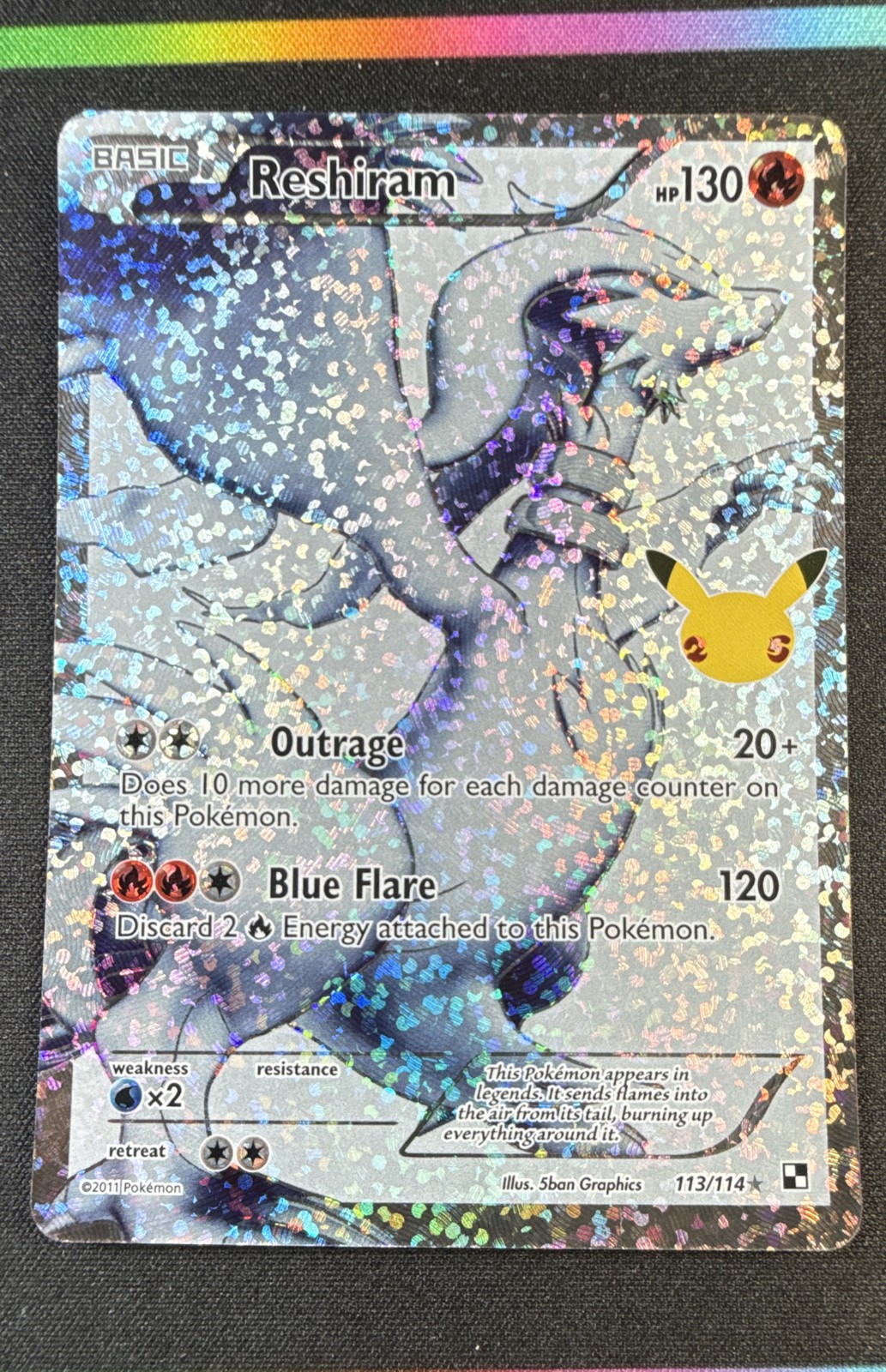 Pokemon - Reshiram 113/114 Celebrations: Classic Collection Holo