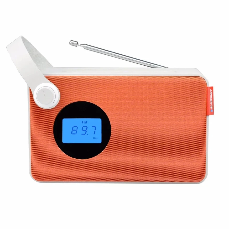 Blaupunkt RX24 Tragbares Radio mit Akku Kompaktradio Ledergriff FM PLL USB SD