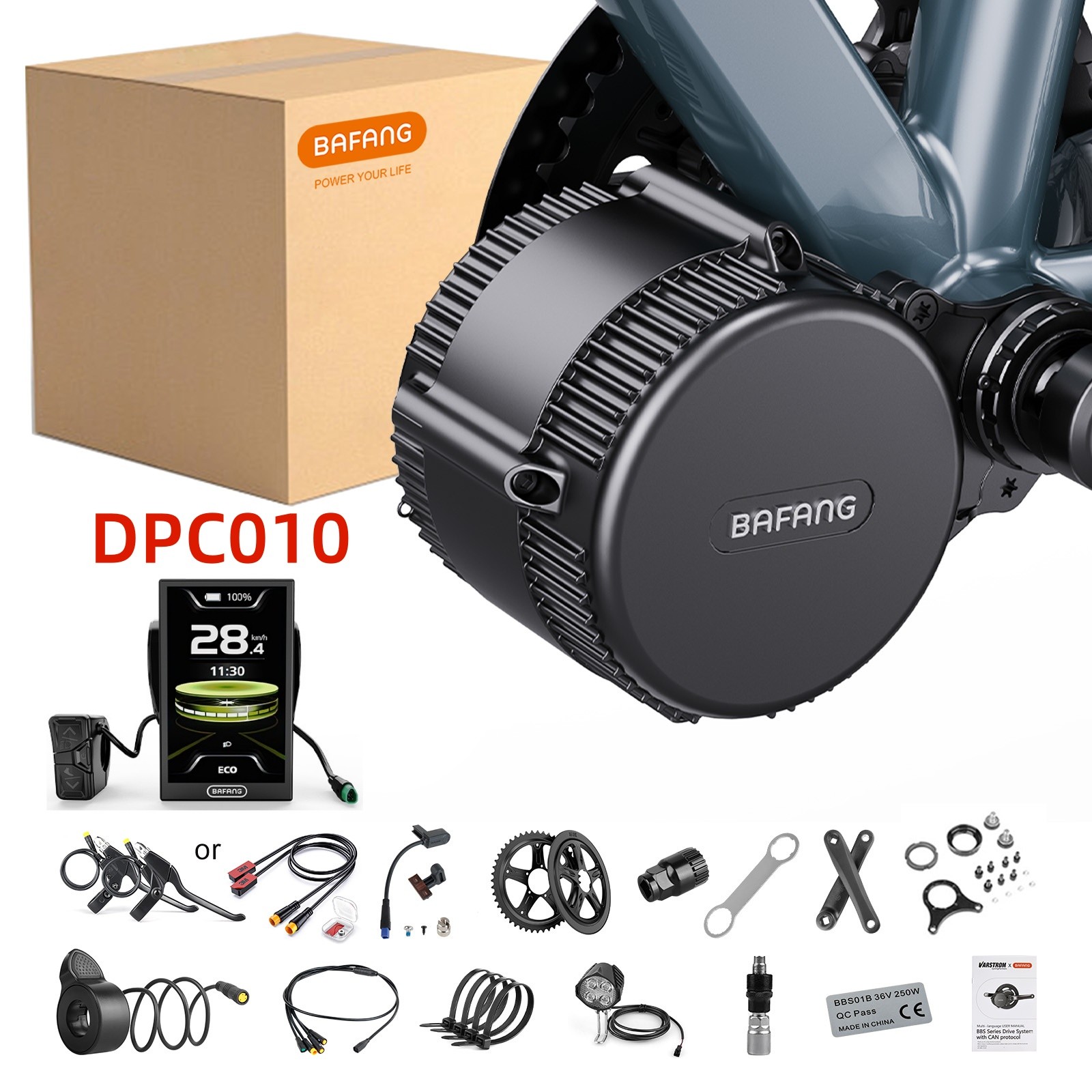 BAFANG BBS02B 48V 750W 68-100mm Mid Drive Motor DIY Ebike Conversion Kit USA