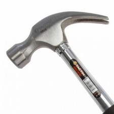 8oz CLAW HAMMER STEEL TUBULAR HANDLE RUBBER GRIP NAIL REMOVER DIY CARPENTER