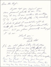 WAITE HOYT - AUTOGRAPH LETTER SIGNED
