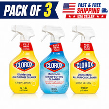 Clorox Disinfecting All Purpose Bathroom Cleaner 30/32 oz Pack of 3 free ship