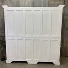 Flat Front White Kitchen Hutch Cabinet, Kitchen Pantry Storage, Wood Cupboard E — photo 10