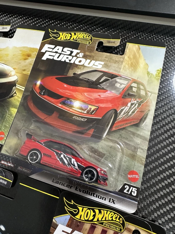 Hot Wheels Fast and Furious Honda Civic Lancer Evo IX Toyota Chaser Porsche set - image 3 of 4
