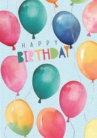 Geburtstag Din A4 Happy Birthday Luftballons GroßE Xxl Karte Mit Umschlag
