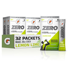 Gatorade G Zero Powder Packets, Lemon-Lime Pack of 32