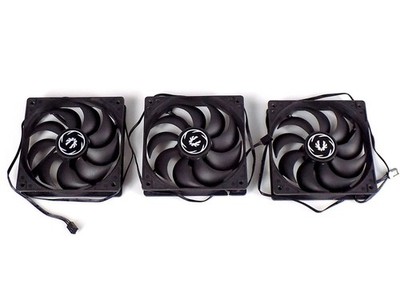 3 Stück BitFenix BFF-SCF-12025KK-RP Spectre 120x120x25mm Fan Gehäuselüfter 3-Pin