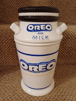 Oreo Keksdose Milk & Cookie Vintage Churn Keramik Houston Harvest Nabisco selten