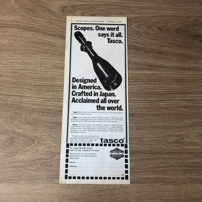 GUNS166 MAGAZIN WERBUNG 12X5 LESLIE HEWETT LIMITIERT: TASCO ZIELFERNROHRE