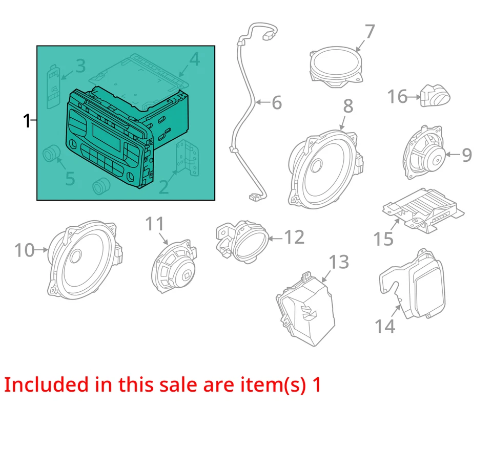 Receptor de rádio 2016-2018 Kia Sorento Am Fm CD player WKY8D - Imagem 3 de 4