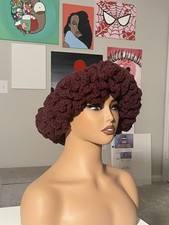 Handmade Crochet Women's Bucket Hat with Ruffle Brim