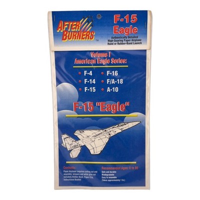 After Burners Paper Airplane Kits F-15 F-4 A-10 Volume I American Eagle Series V