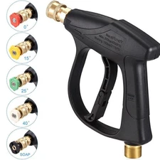 1/4" Snow Foam Pressure Washer Gun Car Wash Soap Lance Cannon Spray Jet Bottle