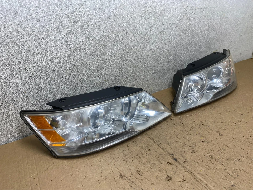 2009 до 2010 Hyundai Sonata левая + правая сторона фары галогенные V4504 DW - Изображение 2 из 4