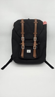 Herschel Little America Leather Laptop Backpack, Classic 25.0 L, Black School 